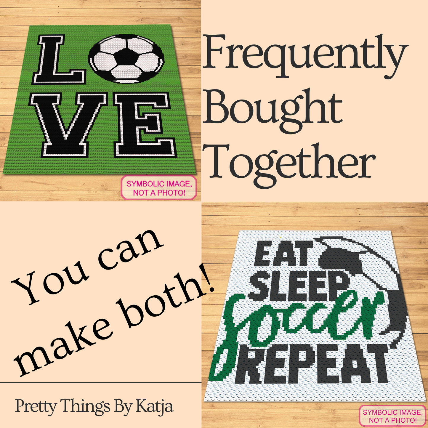 Single crochet football blanket pattern for soccer players, sports fans, kids’ rooms, and handmade gifts.