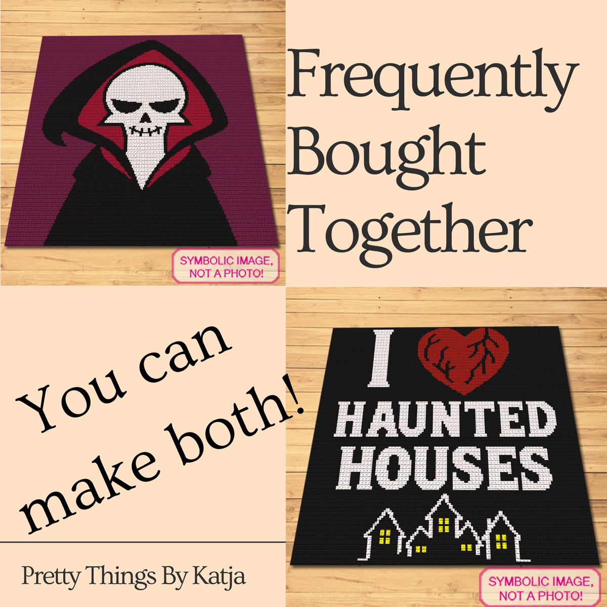 Grim Reaper crochet graph pattern for gothic blankets, spooky wall hangings, horror decor, and Halloween gifts.
Free single crochet Halloween graphghan pattern with hooded skeleton design and instant-download PDF instructions.