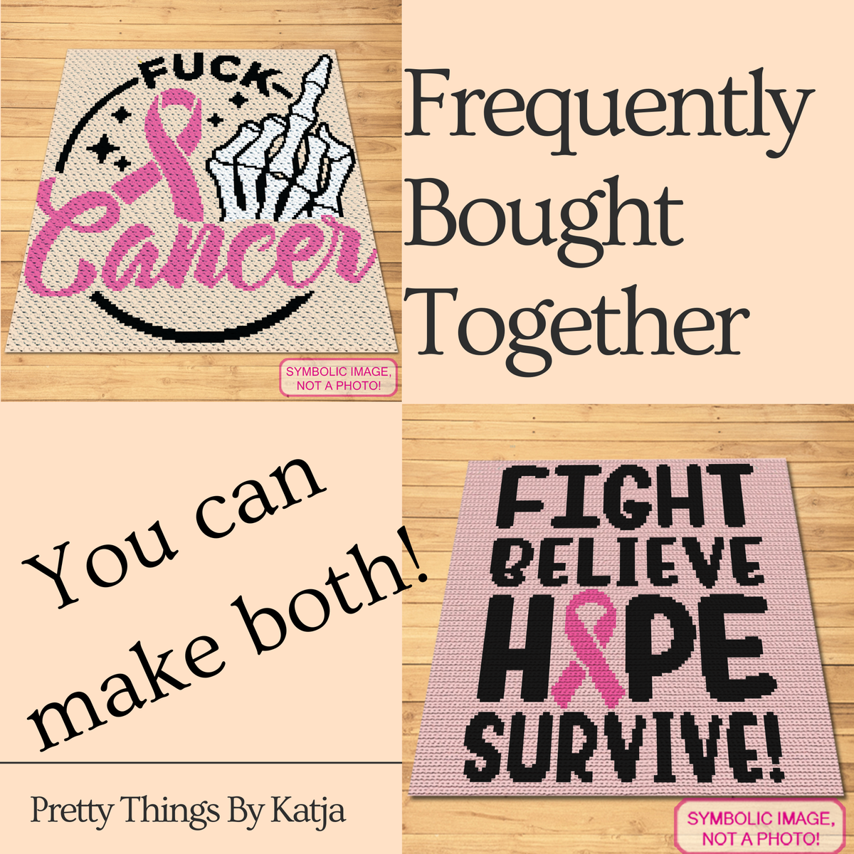 Hippie Hope Cancer Crochet Pattern | C2C Blanket PDF