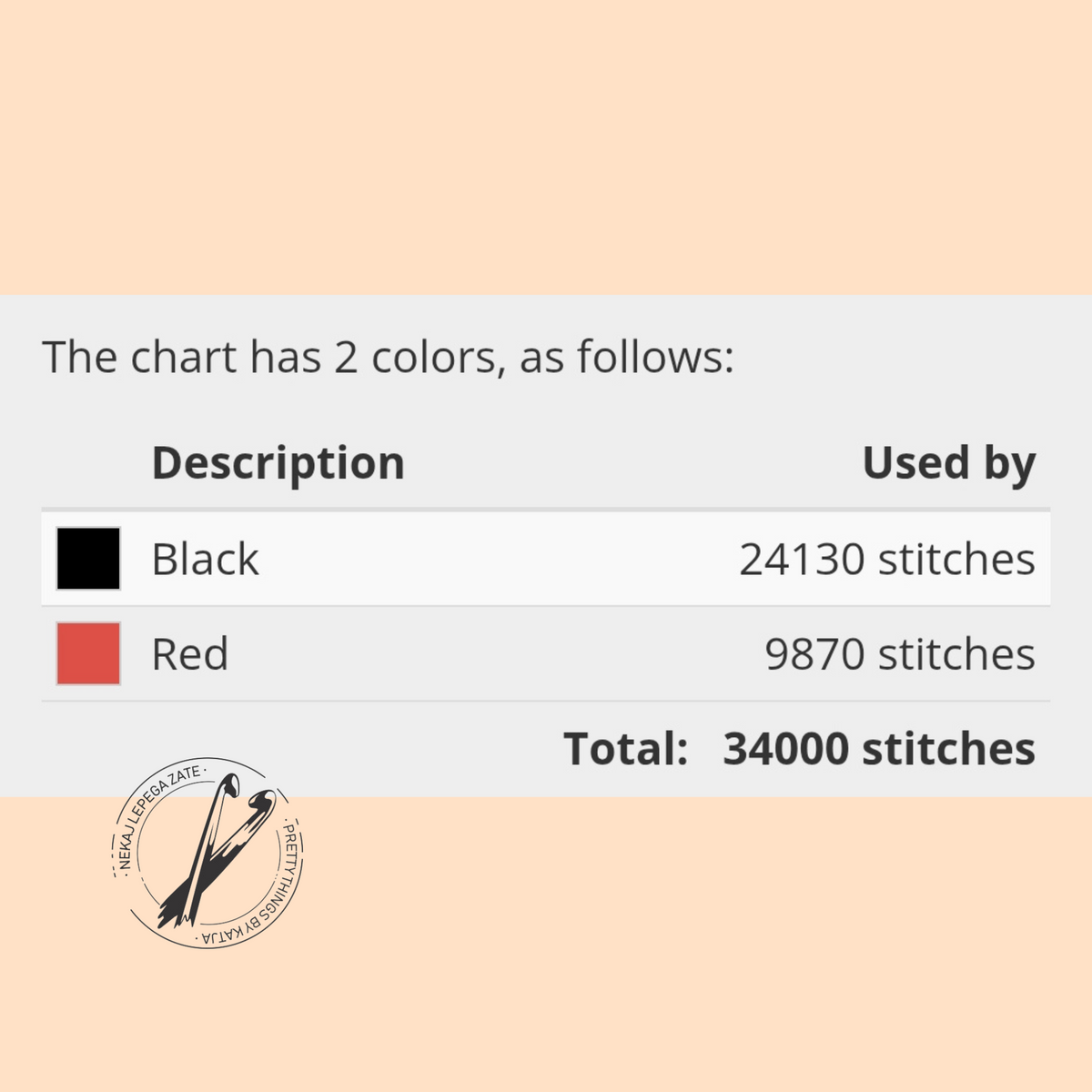 Cheeky crochet quote pattern featuring large red typography on a black background.
Funny adult crochet blanket pattern with Just the Tip I Promise text and bold graphic design.