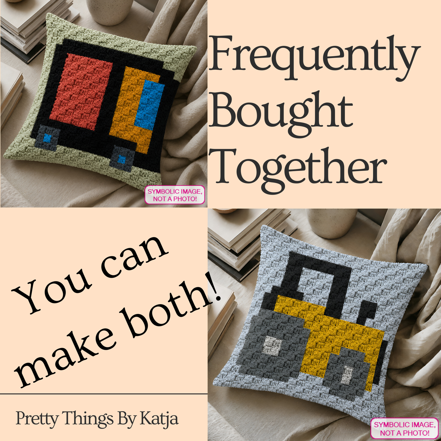 Crochet vehicle graph pattern for a C2C pillow cover with written instructions.
Quick weekend crochet project featuring a truck graphgan pillow design.