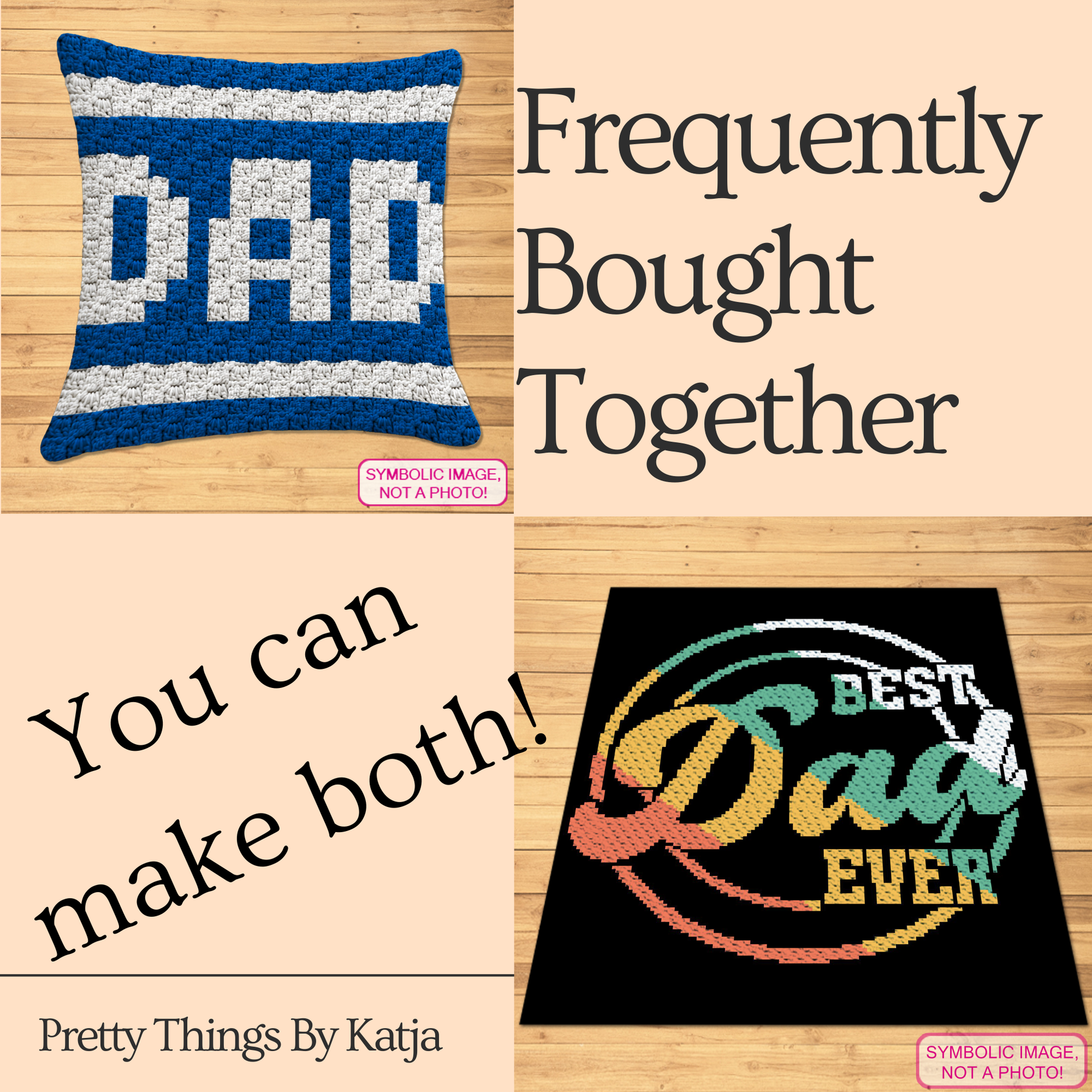 C2C crochet Dad pillow pattern for Father’s Day, birthdays, and handmade gifts.
Beginner-friendly C2C crochet patterns featuring a DAD design.