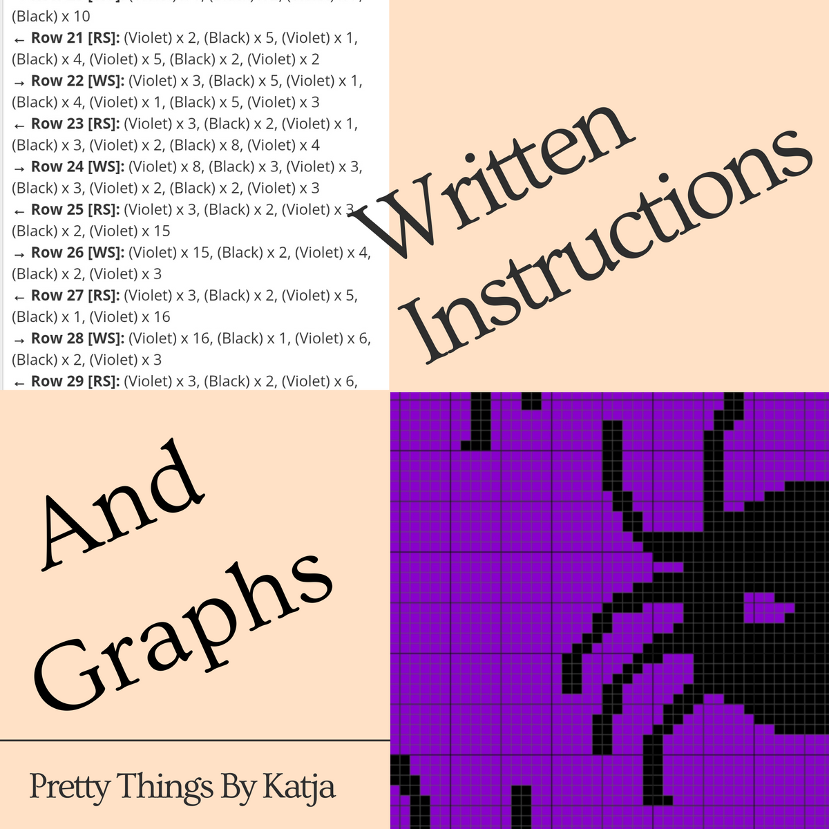 Spider Seamless Crochet Pattern – Halloween Spider Blanket & Pillow SC Graphgan PDF