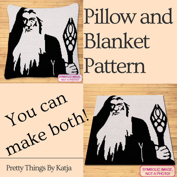 LOTR Crochet Wizard Pattern - Gandalf Crochet Blanket Pattern