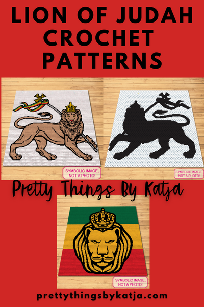 Crochet Lion Of Judah Pattern with Written Instructions for a Tapestry Crochet Blanket Pattern and a Tapestry Crochet Pillow Pattern; PDF Digital Files. Click to learn more!