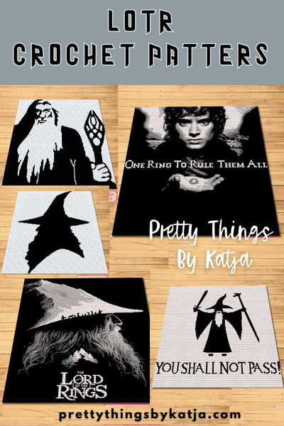 Get lost in the magic of Middle-earth with this stunning Lord of the Rings crochet pattern bundle! Featuring Four iconic designs—Gandalf, Frodo, Sauron's Eye, and Gollum—each SC Crochet Blanket Pattern beautifully captures the spirit of Tolkien’s epic saga.

Perfect for any fan of the LOTR series, these patterns bring adventure, fantasy, and legendary characters right to your home. Create all four blankets to showcase your love for this timeless story.
Click to learn more!