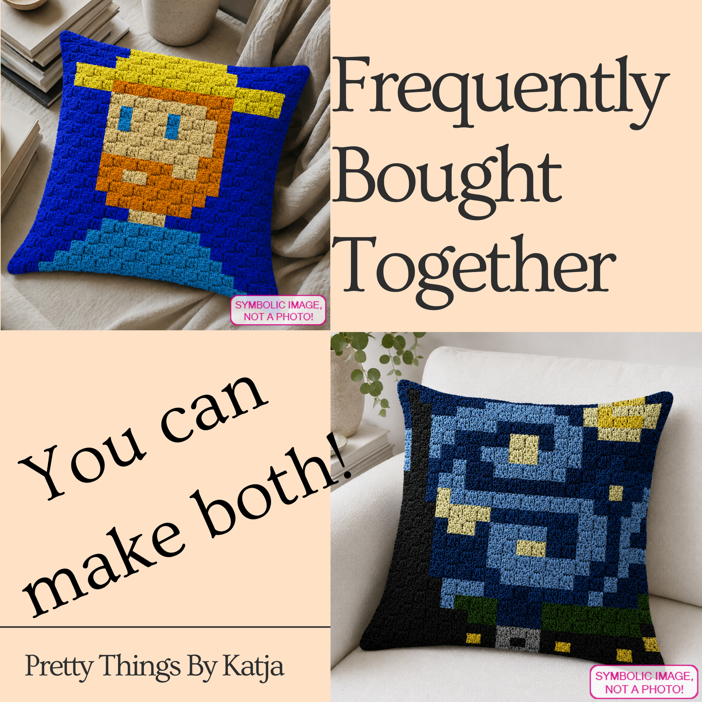 Crochet Van Gogh portrait pillow pattern for art lovers, museum lovers, artists, and handmade gifts.
Weekend crochet project featuring a famous artist portrait C2C graphgan with instant-download PDF instructions.
