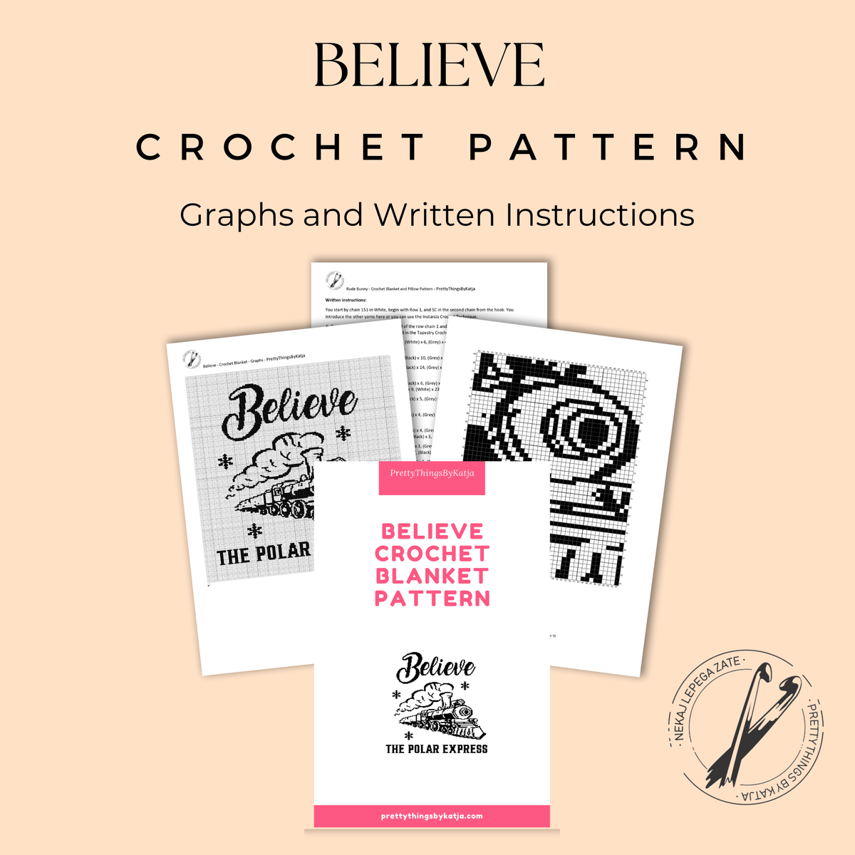 Believe Train Crochet Blanket Pattern – SC Christmas Graphgan PDF