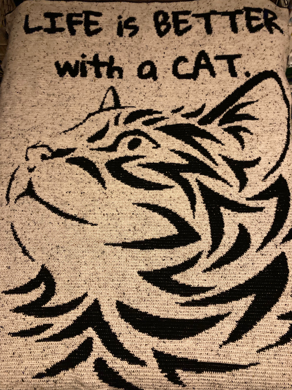 Life is Better with a Cat Crochet Blanket Pattern