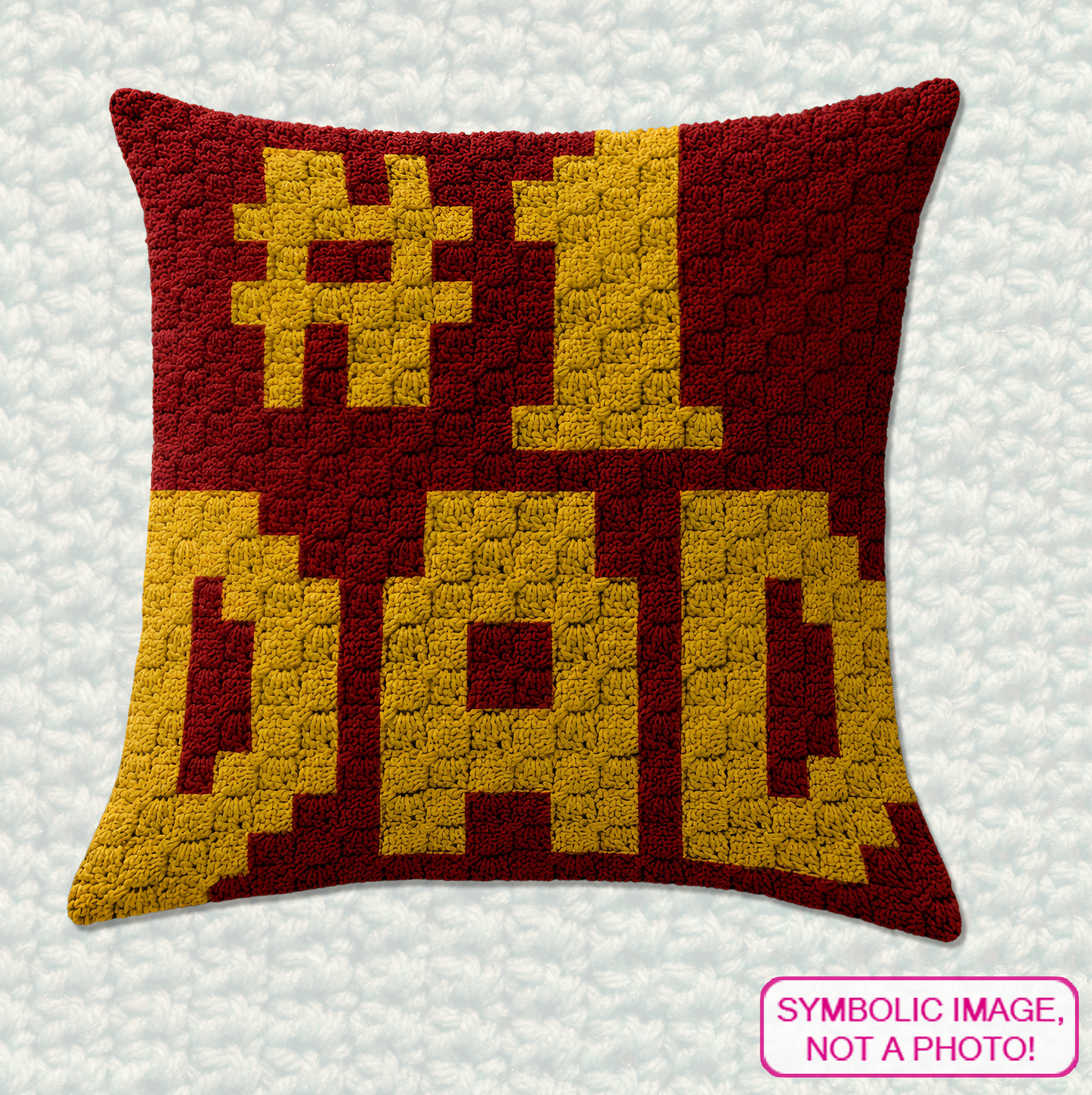 Crochet #1 Dad C2C pillow pattern with written instructions for a quick handmade gift for dad.