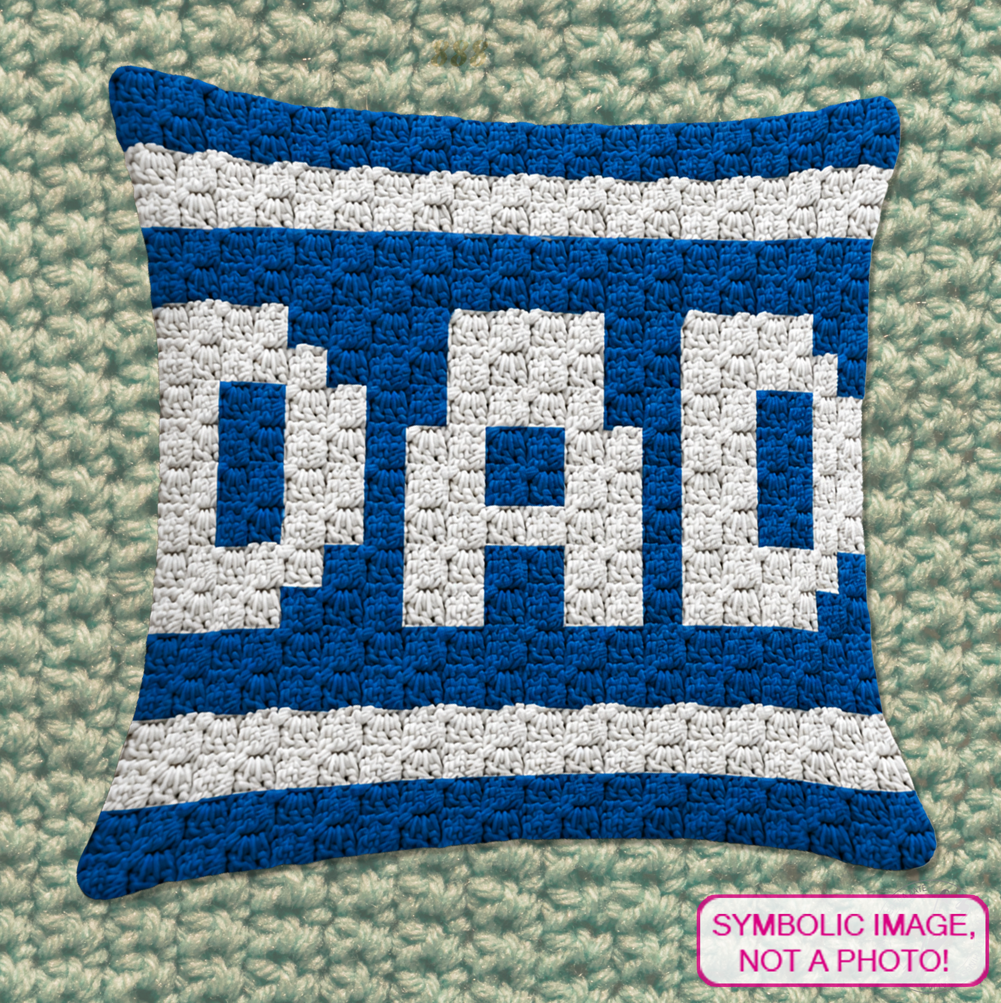 C2C crochet Dad pillow pattern for Father’s Day, birthdays, and handmade gifts.
Beginner-friendly C2C crochet pillow pattern featuring a DAD design in 20 x 20 blocks.