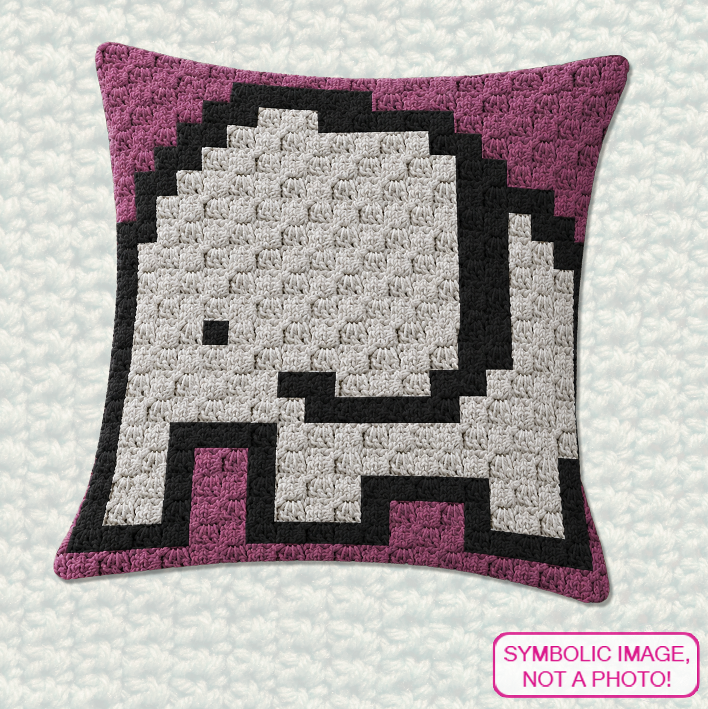 Crochet elephant C2C pillow pattern with a 20 x 20 color chart and written row-by-row instructions.
Beginner-friendly elephant crochet pillow pattern for safari nurseries, kids’ rooms, and handmade baby gifts.