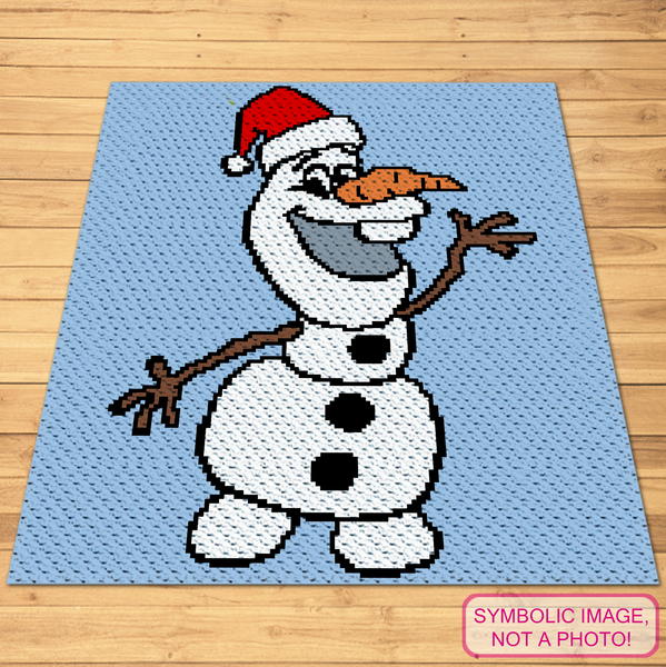 Christmas Olaf - C2C Crochet Blanket Pattern
