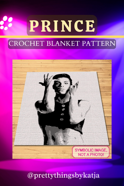 Celebrity Crochet Prince is a Graph Pattern with Written Instructions for Crochet Blanket, PDF Digital Files Click to learn more!