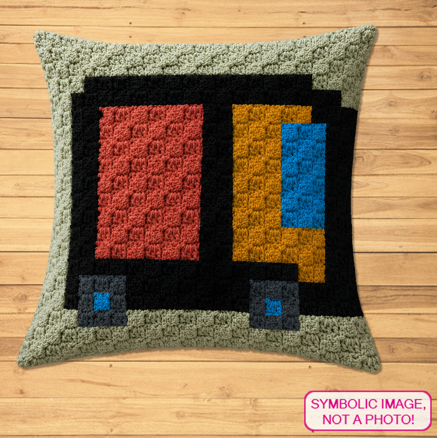 C2C crochet truck pillow pattern for kids, vehicle lovers, nursery decor, and handmade gifts.
Beginner-friendly C2C crochet pillow pattern featuring a colorful truck design in 20 x 20 blocks.