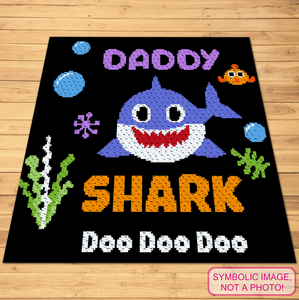 Dive into the deep blue sea of creativity with the "Daddy Shark" C2C Crochet Pattern!  Featuring the ever-cool and strong Daddy Shark, this pattern is perfect for adding a splash of fun to any crochet project. Click to learn more!