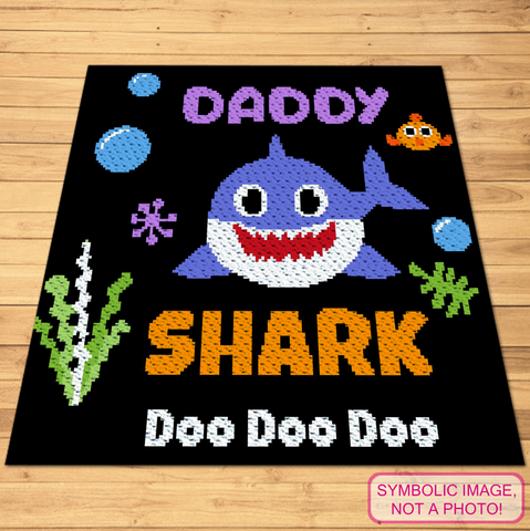 Dive into the deep blue sea of creativity with the "Daddy Shark" C2C Crochet Pattern!  Featuring the ever-cool and strong Daddy Shark, this pattern is perfect for adding a splash of fun to any crochet project. Click to learn more!