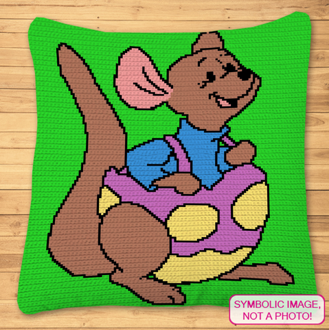 Easter Roo Pattern - SC Crochet Blanket and Pillow Pattern