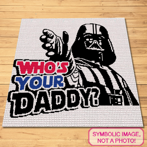 Celebrate Father's Day with a touch of humor and creativity with this Funny Crochet Blanket Pattern featuring a playful 'Who's Your Daddy?' design.

Perfect for fans of sci-fi and geek culture, this Single Crochet Pattern is an engaging project that results in a cozy and memorable gift.

Show your dad some love and appreciation with a handmade blanket that is both warm and whimsical. Whether he's a fan of intergalactic adventures or just appreciates a good joke, this blanket will bring a smile to you.