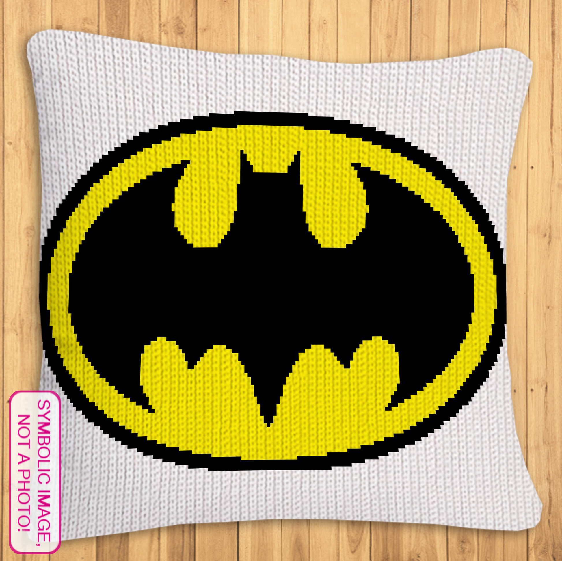 FREE Batman Crochet Pattern - Superhero Crochet Pattern This is a Tapestry Crochet (SC) Blanket Pattern. The Pattern also includes instructions to create the Pillow.  A FREE C2C Batman is also available. Click to download!