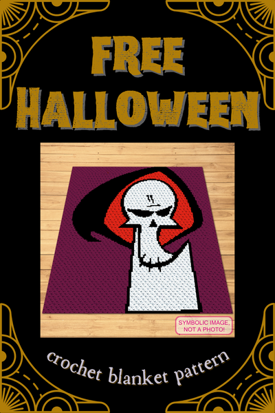 Grim has never looked so good! Master the art of C2C crochet with our free Grim Reaper pattern, inspired by the legendary "Grim and Evil" cartoon. Click to Download!