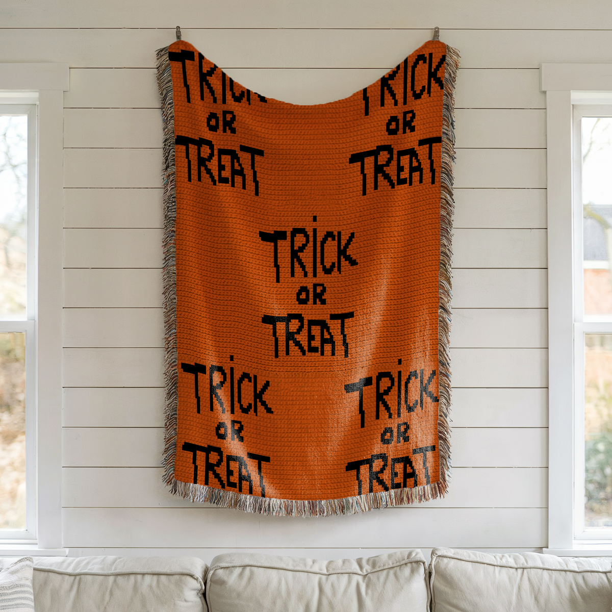 Trick or Treat Seamless Crochet Pattern – Halloween Blanket & Pillow Graphgan PDF
