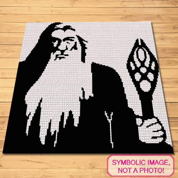 LOTR Crochet Wizard Pattern - Gandalf Crochet Blanket Pattern