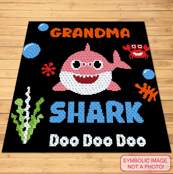 Bring the warm and loving spirit of the Shark Family’s matriarch to your crochet projects with the "Grandma Shark" C2C Crochet Pattern!  Featuring the kind and gentle Grandma Shark, this pattern is perfect for adding a heartwarming touch to any project.  Click to learn more!