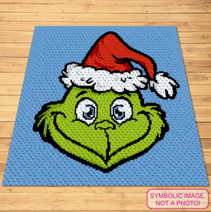 Christmas Grinch - C2C Crochet Blanket Pattern
