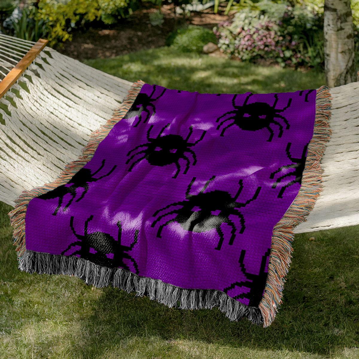 Spider Seamless Crochet Pattern – Halloween Spider Blanket & Pillow SC Graphgan PDF