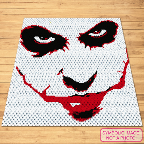 Create a captivating piece of crochet art with this Joker C2C (Corner to Corner) Blanket Pattern. This dynamic design showcases the Joker's iconic look, making it a thrilling addition to your home decor or a unique gift for comic book enthusiasts.&nbsp;

Crochet Jocker is a Corner to Corner Blanket Pattern with Written Instructions, PDF Digital Files.

Click to learn more!