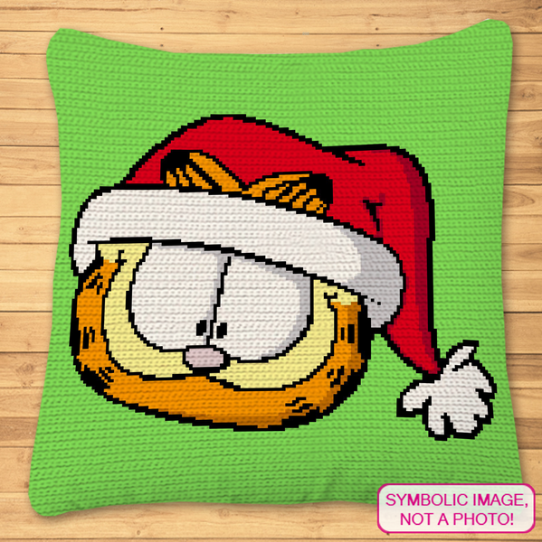 Christmas Garfield - SC Crochet Pattern