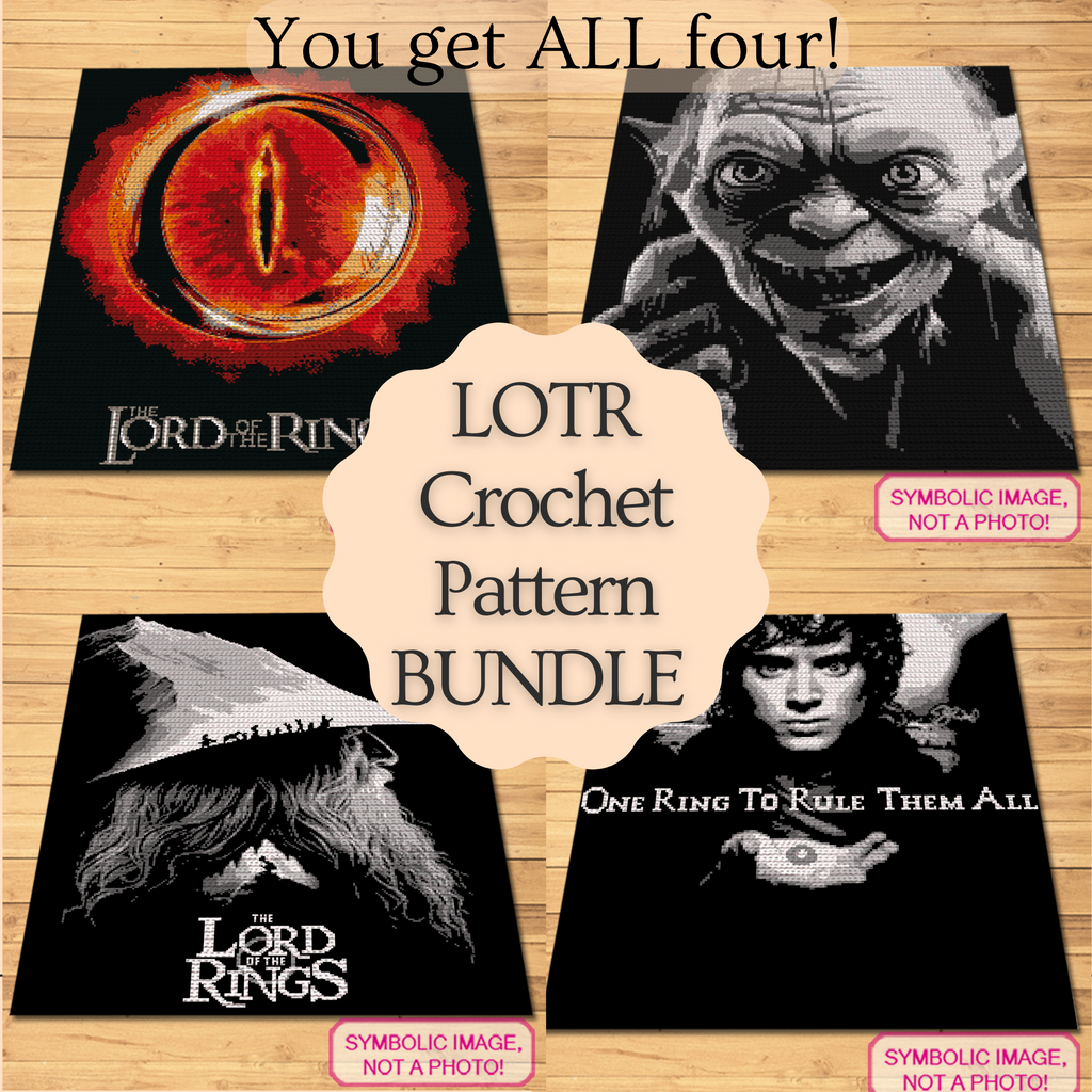 Human Lotr Pattern Crochet Lord Of The Ring Pattern BUNDLE - SC Crochet Blanket Patterns ...