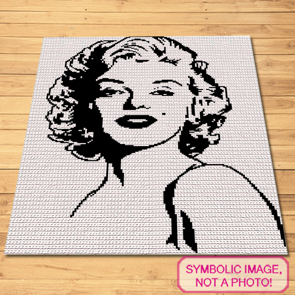 Capture the essence of Marilyn Monroe’s playful side with this SC (Single Crochet) blanket pattern showcasing her flirty smile. Ideal for those who want to celebrate the light-hearted, enchanting personality of this Hollywood icon, this pattern makes a cozy and stylish addition to any space. Great for gifts or a personal project for fans of classic cinema.

Click to learn more!