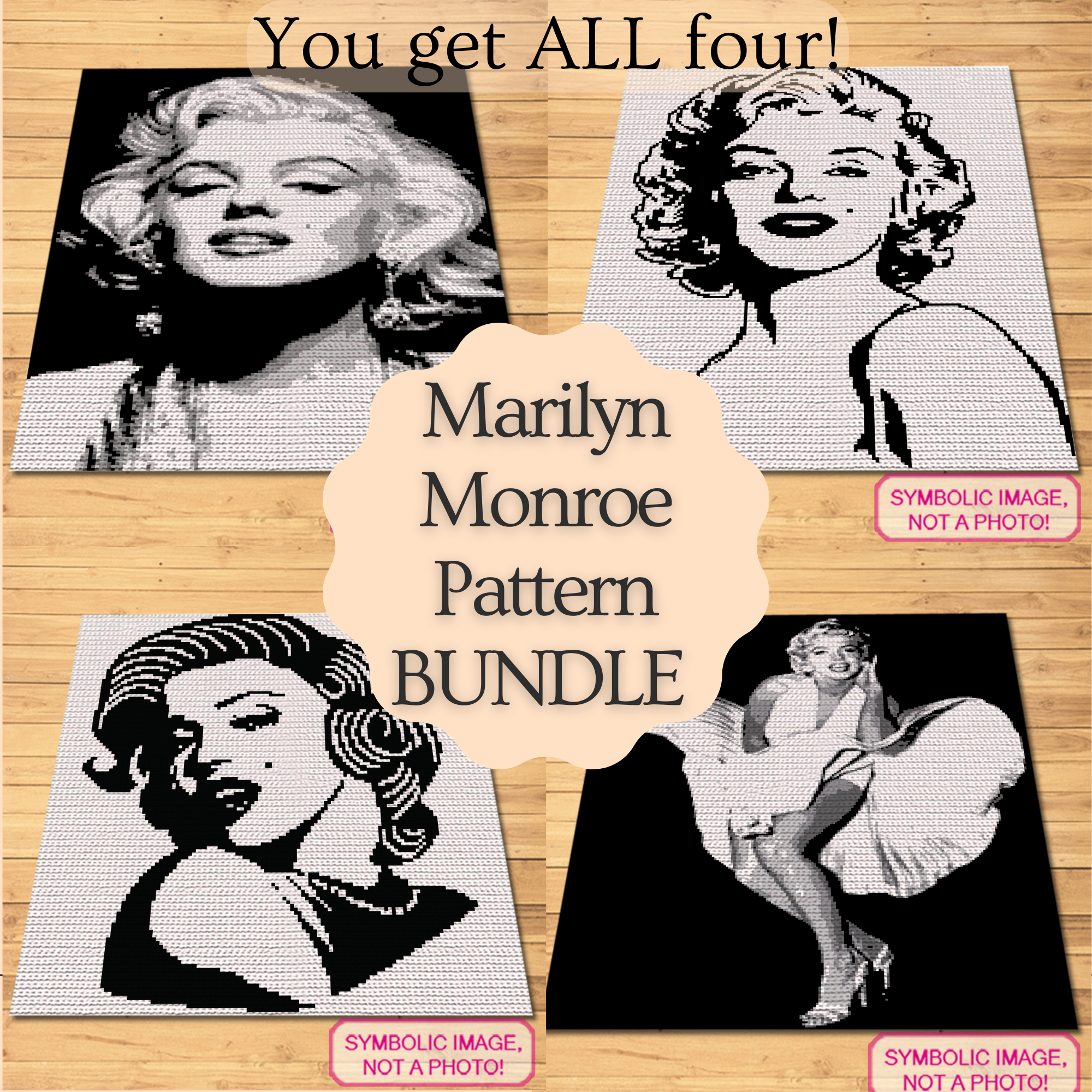 Indulge in Hollywood glamour with this Marilyn Monroe Crochet Pattern Bundle, featuring four iconic SC blanket patterns. Perfect for fans and crochet enthusiasts alike, this bundle captures the timeless beauty and elegance of a true legend. Create your own collection of stunning, handmade tributes to the one and only Marilyn.

Click to learn more!