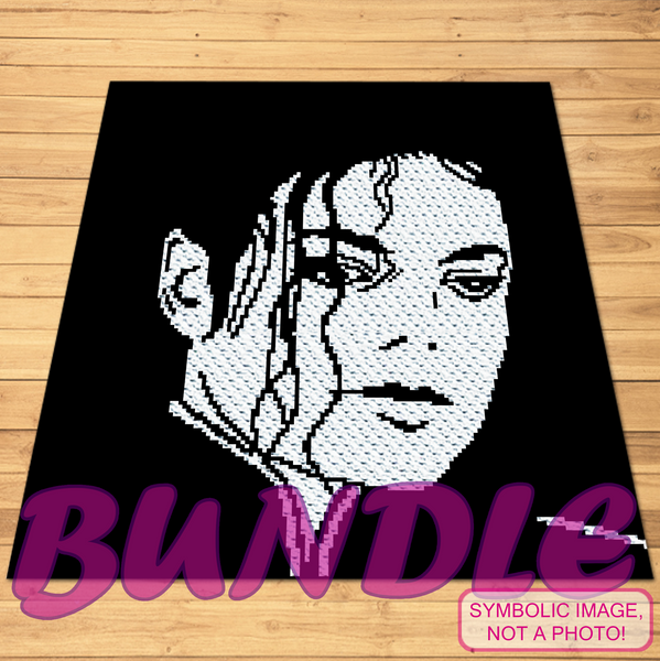 Crochet Micheal Jackson BUNDLE - C2C Crochet Blanket Pattern, Crochet Pillow Pattern