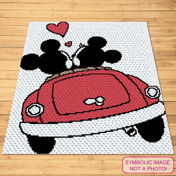 Crochet Mickey Mouse - C2C Crochet Blanket Pattern