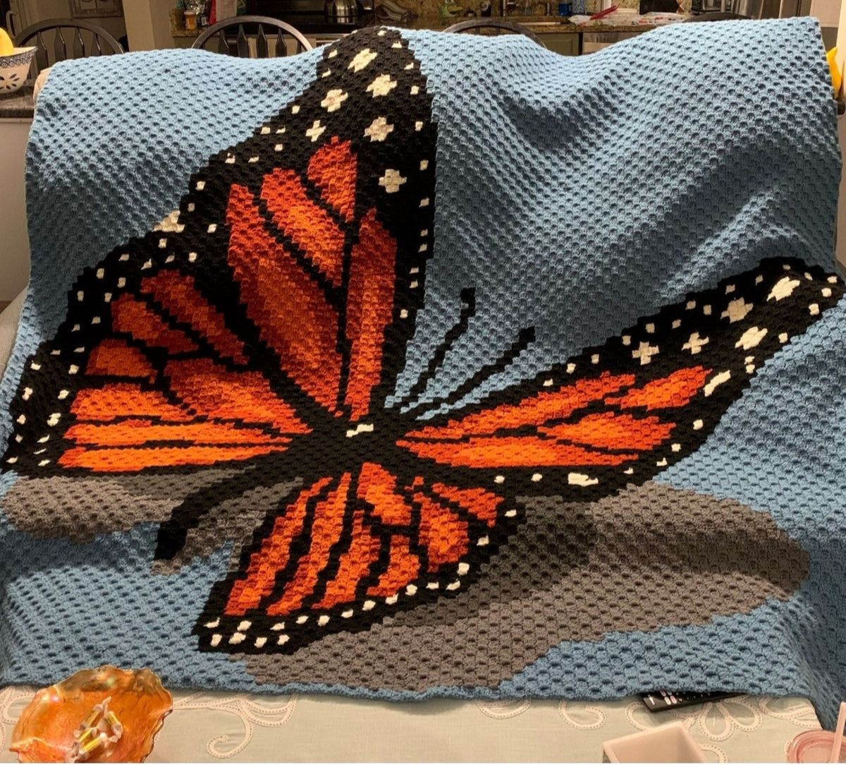 Monarch Butterfly graphgan bundle with single crochet and corner-to-corner crochet patterns included.
Butterfly crochet blanket pattern set with SC and C2C charts for nature-inspired handmade projects.