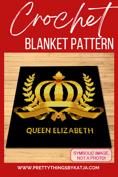 Crochet Queen Elizabeth Pattern is a Graph Pattern with Written Instructions for Crochet Blanket, PDF Digital Files. Click to learn more!