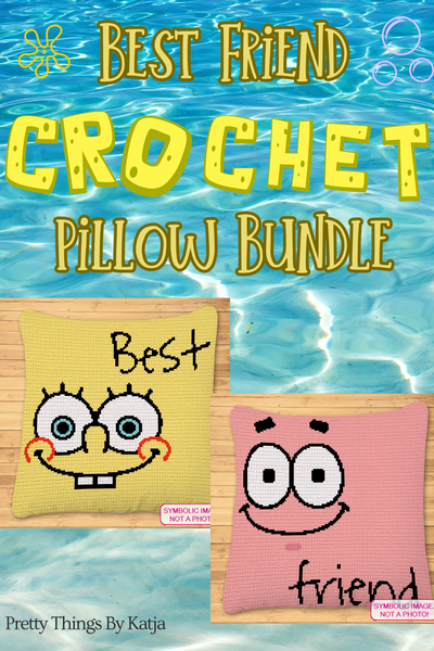 Best Friend Pillow Bundle - Spongebob and Patrick SC Crochet Patterns