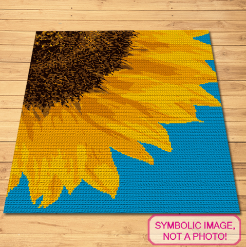 Brighten up your space with the stunning Sunflower SC Blanket Pattern from Pretty Things By Katja. This vibrant design, featuring a bold sunflower in 8 beautiful colors, measures 167x200 stitches, making it the perfect size for a cozy throw or eye-catching decorative piece.

Ideal for intermediate to advanced crocheters, this pattern brings the beauty of nature indoors with its detailed, easy-to-follow instructions. Add a touch of warmth and sunshine to your home, or gift this cheerful blanket.