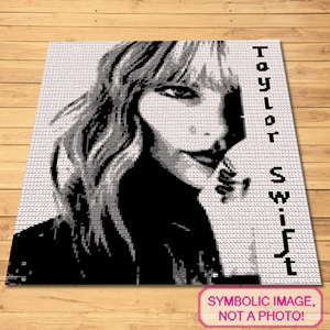 Bring Taylor Swift's signature style into your home with our crochet blanket pattern. Crafted for fans to enjoy, this pattern features a stunning portrait that's as captivating as Taylor's music.

Celebrity Crochet Taylor Swift Pattern is a Graph Pattern with Written Instructions for Crochet Blanket, PDF Digital Files

Click to learn more!