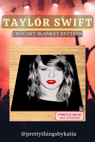 Craft a tribute to a music icon with this Single Crochet Blanket Pattern, featuring a stylized, pop-art-inspired portrait reminiscent of a beloved songstress known for her heartfelt lyrics and melodies.&nbsp;

This chic monochromatic design, highlighted with a pop of classic red lips, captures the essence of celebrity glamour while providing an engaging project for crochet enthusiasts. Click to learn more!