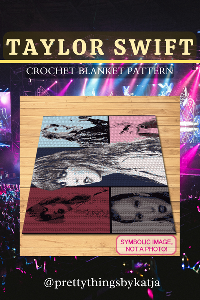 Celebrate the musical journey of a pop icon with this unique SC (Single Crochet) Crochet Blanket Pattern featuring a collage of moments from the Eras Tour.&nbsp;

Each square represents a different chapter in a storied career, capturing the essence of each era with evocative imagery.&nbsp;

This pattern is perfect for fans looking to reminisce and pay homage to their favorite songs and albums through the art of crochet. Craft a keepsake that's as memorable as the performances that inspired it.