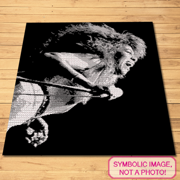 Celebrate the Queen of Rock 'n' Roll with this Tina Turner SC crochet blanket pattern. Perfect for fans, this detailed design captures her powerful presence and iconic style. Add a touch of musical legend to your crochet projects!