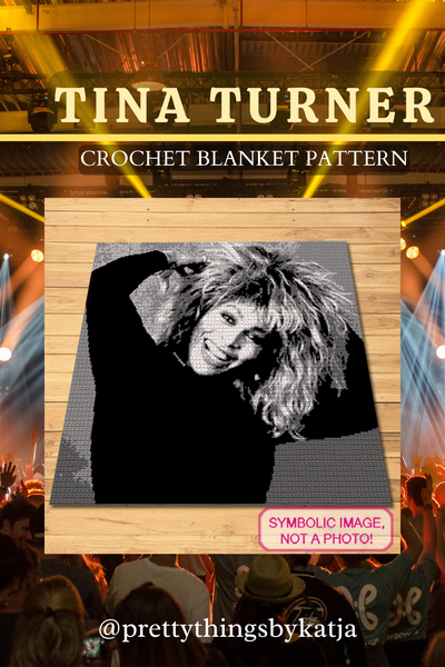 Create a tribute to Tina Turner with this stunning SC crochet blanket pattern. Featuring a bold and timeless design, this pattern is ideal for music lovers and crochet enthusiasts alike. Stitch your way to a unique masterpiece!

Celebrity Crochet Tina Turner Pattern is a Graph Pattern with Written Instructions for Crochet Blanket, PDF Digital Files

Click to learn more!