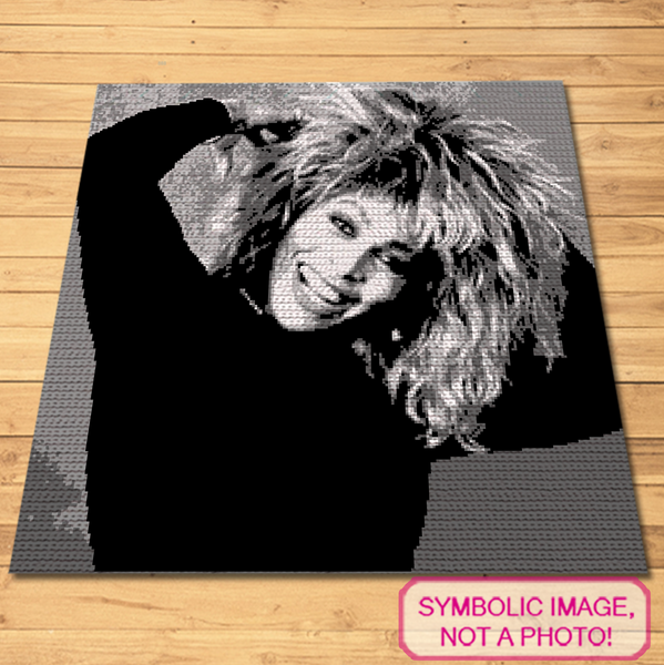 Create a tribute to Tina Turner with this stunning SC crochet blanket pattern. Featuring a bold and timeless design, this pattern is ideal for music lovers and crochet enthusiasts alike. Stitch your way to a unique masterpiece!