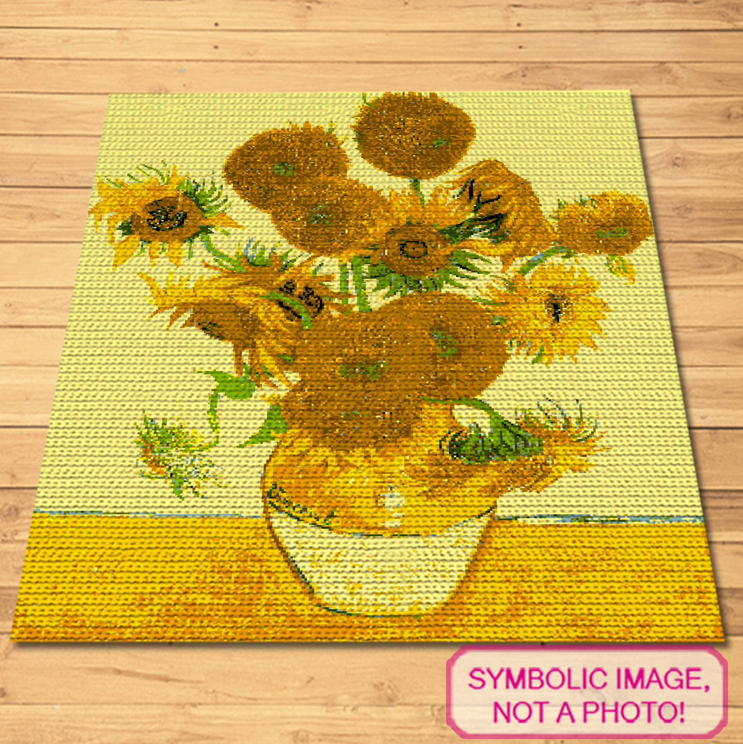 Crochet Van Gogh - Sunflowers - is a Graphghan Pattern with Written Instructions for Crochet Afghan, PDF Digital Files. 

Who wouldn't want to have the famous Sunflowers by Vincent Van Gogh in his home? Now, you can create one from this Tapestry Crochet Blanket Pattern.
Click here to learn more!