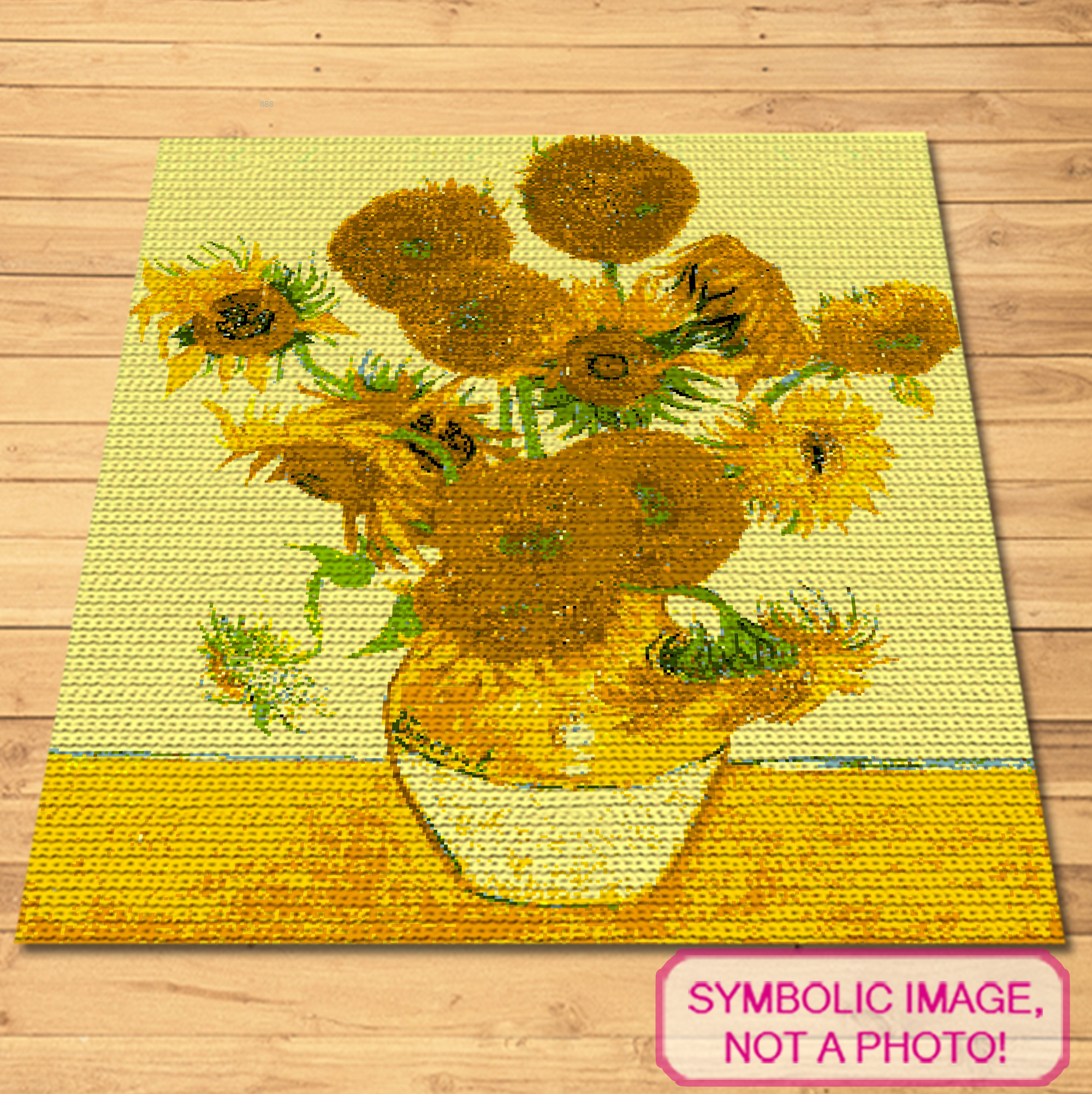 Crochet Van Gogh - Sunflowers - is a Graphghan Pattern with Written Instructions for Crochet Afghan, PDF Digital Files. 

Who wouldn't want to have the famous Sunflowers by Vincent Van Gogh in his home? Now, you can create one from this Tapestry Crochet Blanket Pattern.
Click here to learn more!