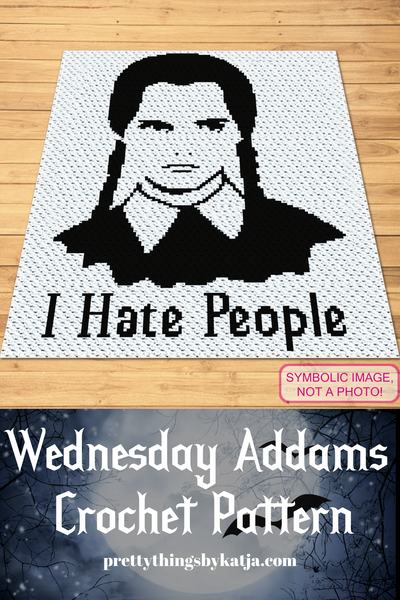 Crochet your way to cozy with a twist using this 'I Hate People' Wednesday-themed blanket pattern. Perfect for expressing your sarcastic side while staying warm, this pattern is a must for fans of dark humor.

Click to learn more!